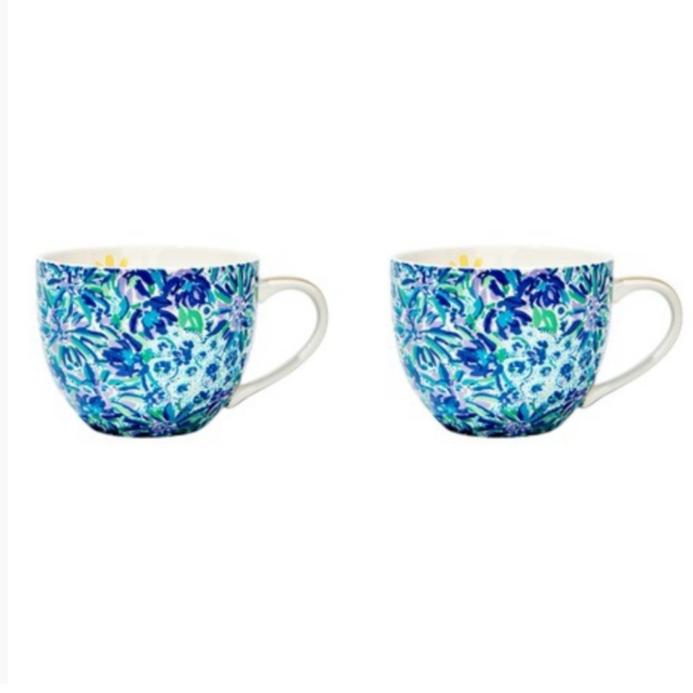 New w/ box Lilly Pulitzer oversized collectors china tea cups